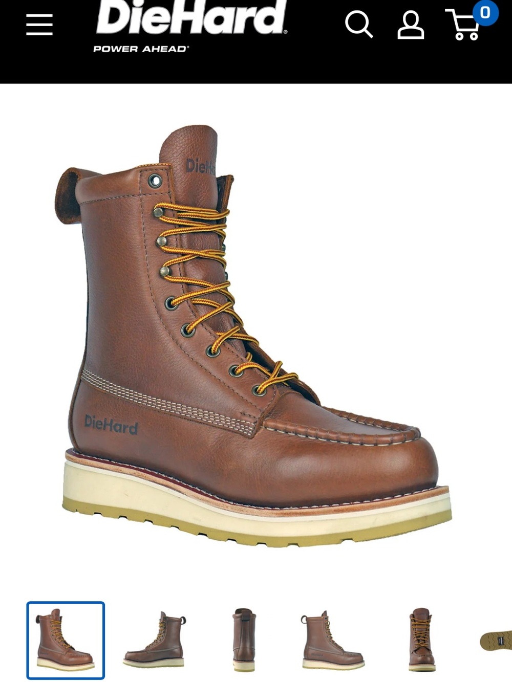 Men's Die Hard Brown Moc Toe Work Boot